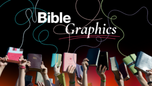 Bible graphics text with books below