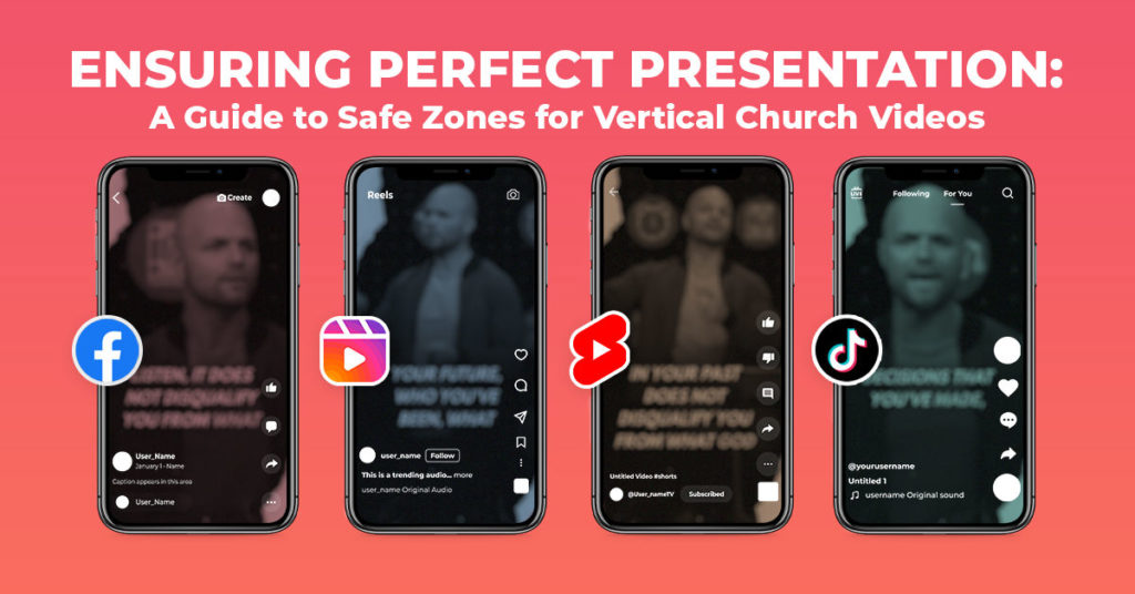 Graphic showing a guide to save zones for vertical videos