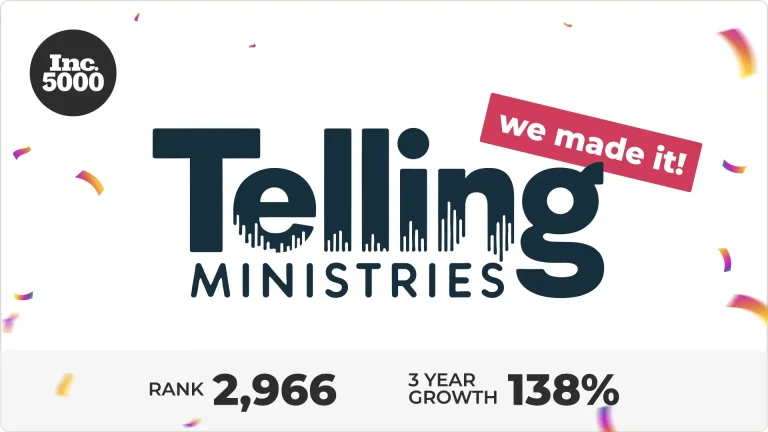 Team at Sermon Shots celebrating INC 5000 award for fastest-growing faith-based company in 2025