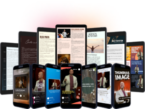 Tablets and phones featuring pictures of different sermon shots features