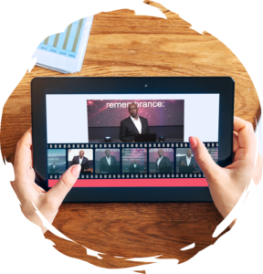 A Tablet with a sermon clip on it